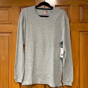 NWT CIAO-Milano Men’s Gray Long Sleeve Waffle Shirt sz XL